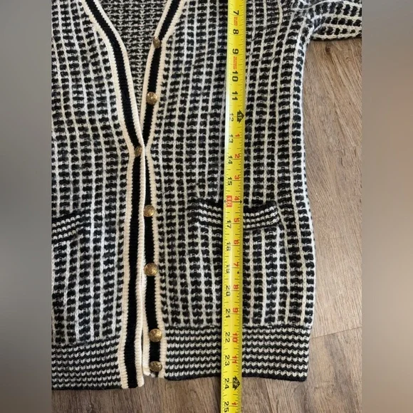 J. Crew • 100% Merino Wool Gold Button Cardigan Sweater - Picture 8 of 11